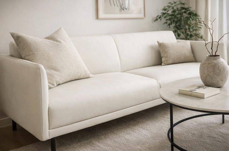 Boconcept berne beige leather sofa