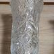 Large vintage pressed glass vase, an impressive and very decorative piece.