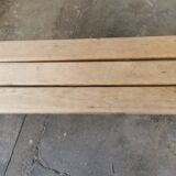 Pair of vintage metal and wood school benches