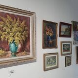 Painting bouquet of mimosa