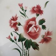 Plat vintage Digoin bouquet fleuri
