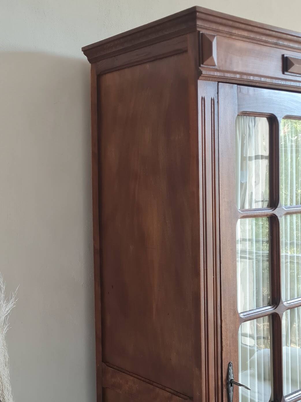 Antique glass-fronted Parisian wardrobe