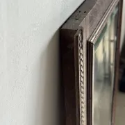 Antique mirror (right) oak wardrobe door with bevelled glass and