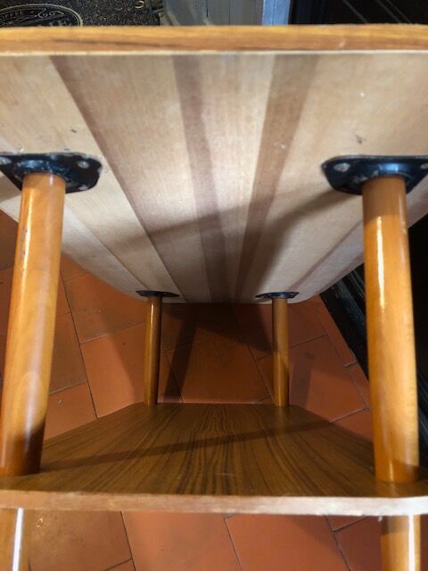 Scandinavian coffee table compass foot