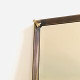Old beveled mirror brass frame 74x50cm