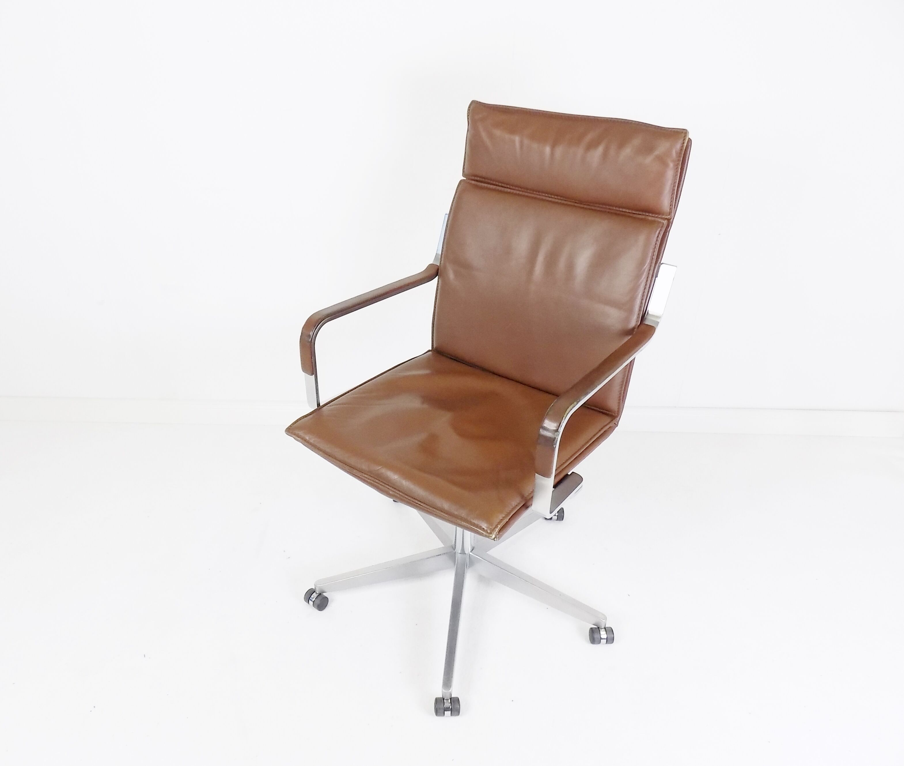 Walter Knoll Art Collection leather office chair by Rudolf Glatzel