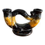 Double ceramic candle holder