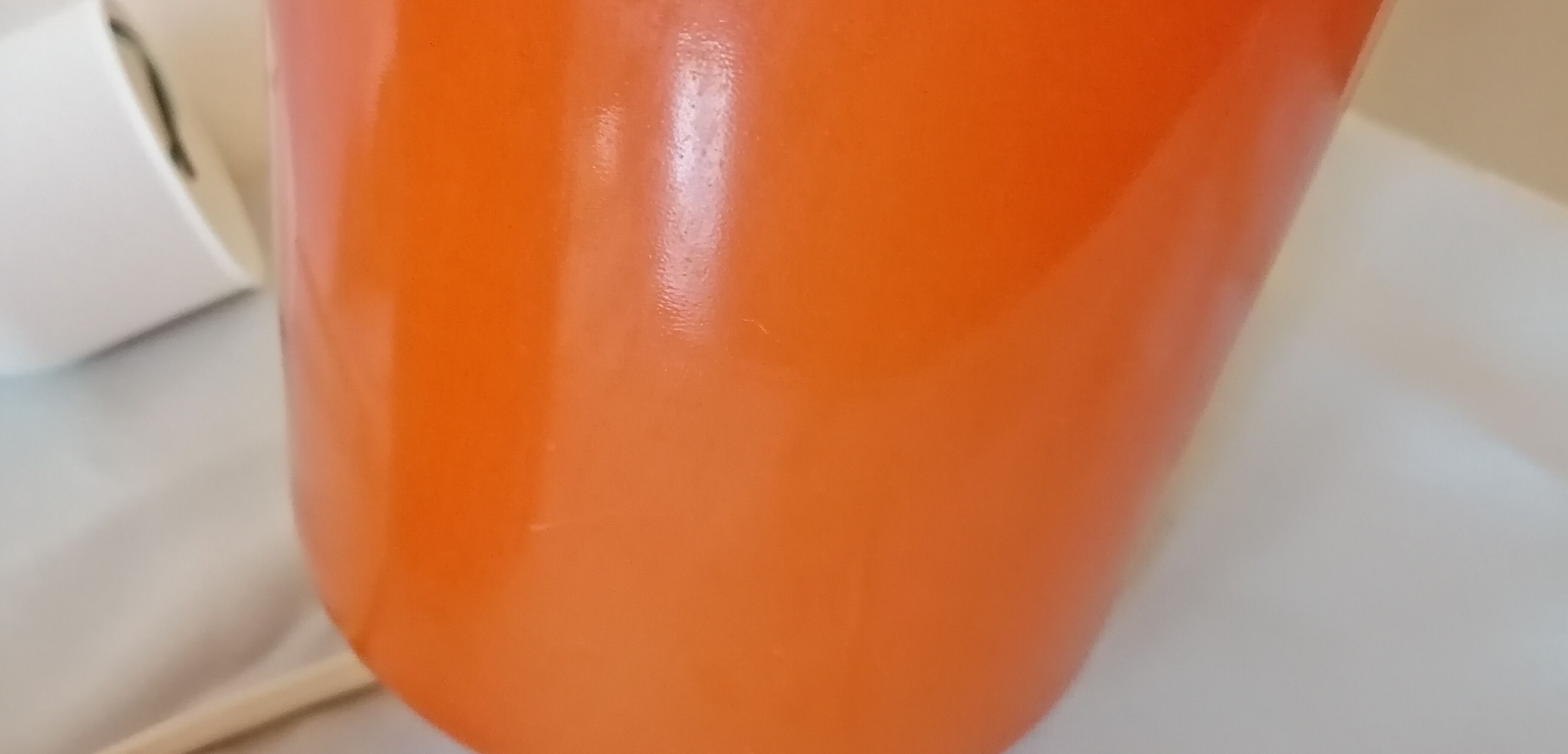 Set de 3 suspensions en opaline orange vintage