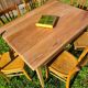 Table de ferme en merisier vers 1930