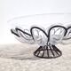 Large wrought iron and strained glass bowl
