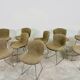 Set of 10 Wire chairs by Harry Bertoia for Knoll