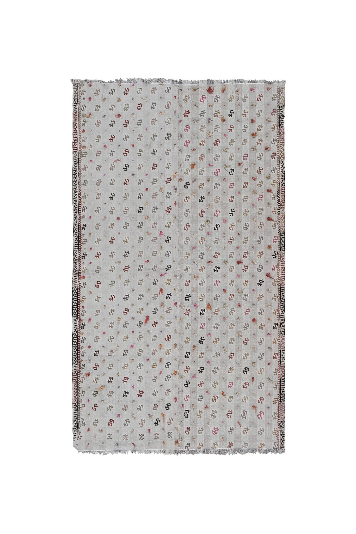 Tapis vintage turc de oushak tissé à la main 144x260 cm