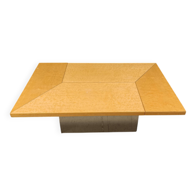 Table basse vintage en frêne par Paul Michel, années 1970