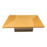 Vintage ash wood coffee table by Paul Michel, 1970s