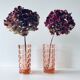 Paire de vases en verre rose