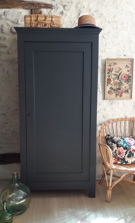 Matte black Paris wardrobe