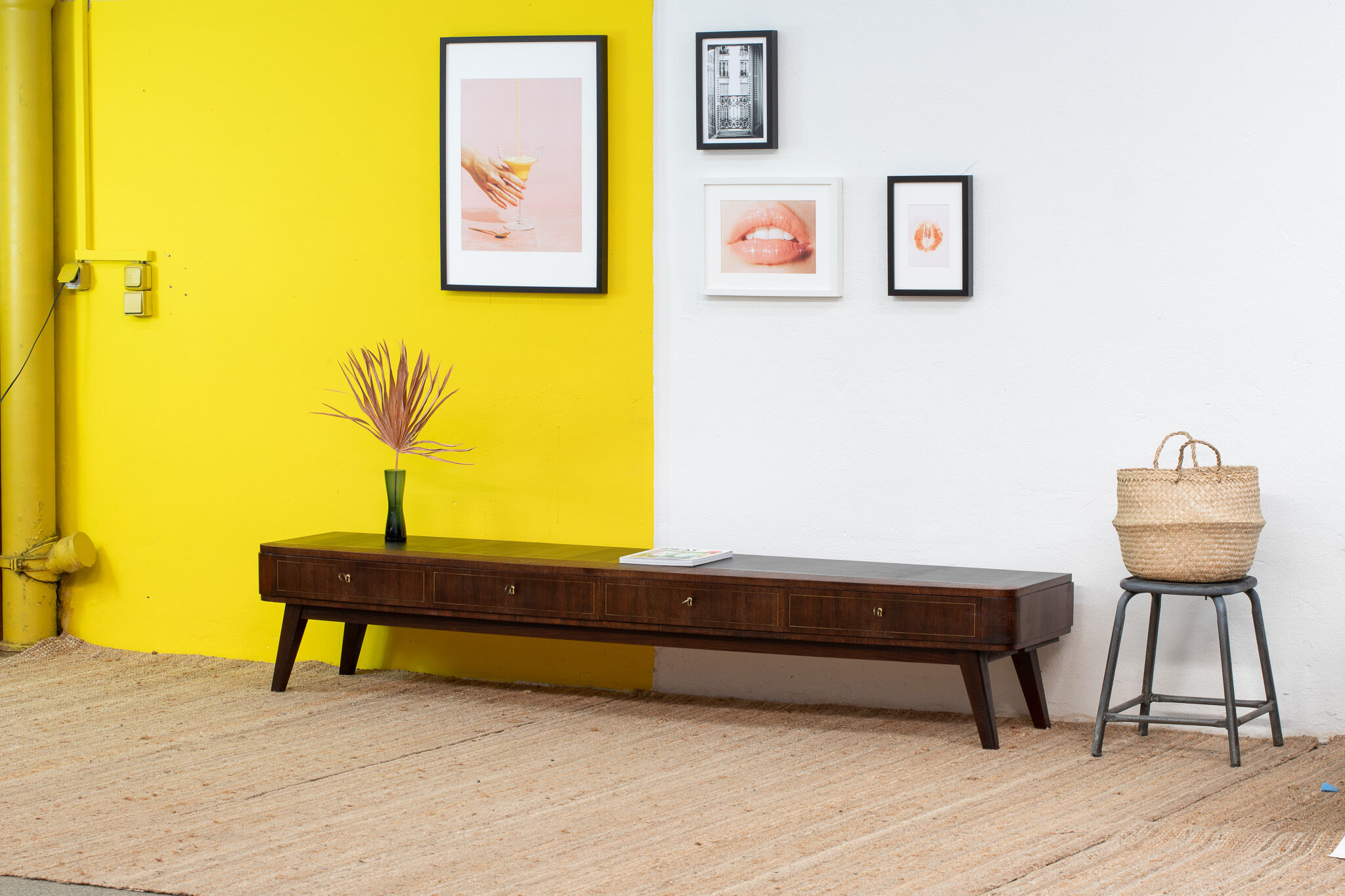 Vintage Scandinavian sideboard – 229 cm