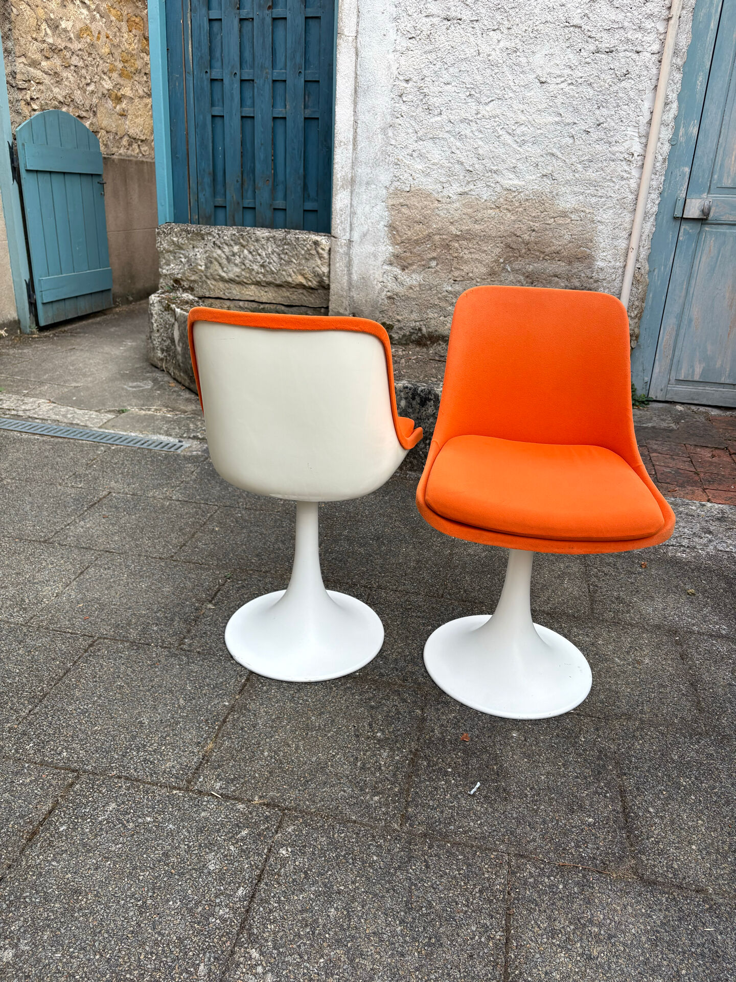 70s tulip chairs