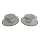 2 Bernardaud Limoges porcelain chocolate cups dolphin model - B & Cie