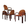 Lot de 4 fauteuils Knoll Gae Aulenti modèle Orsay 1975