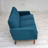 1970s, Danish 3-seater sofa, furniture wool, teak wood.