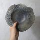 asymmetrical brutalist stoneware bowl signed Vintage