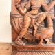 Tableau, panneau en bois sculpté vintage figurant une divinité, Inde