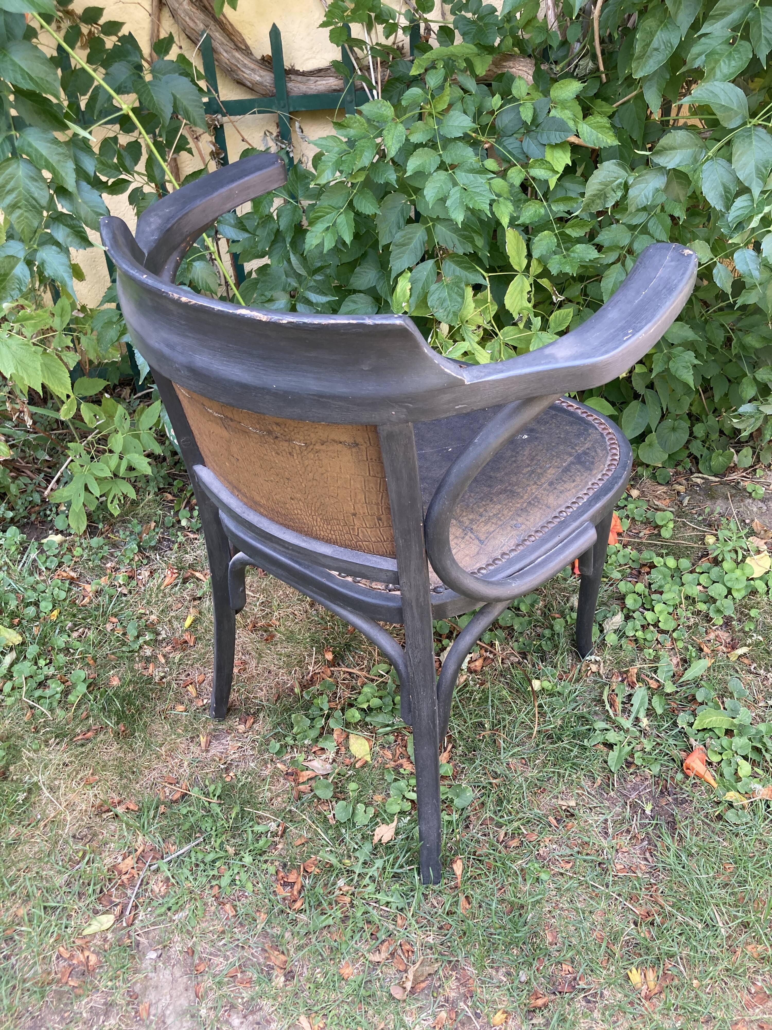Curved wood office chair - Baumann