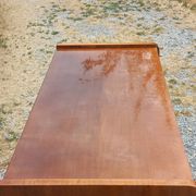 Vintage walnut varnished chest of drawers with 4 drawers from the 1960s.