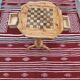 rustic olive wood chess table