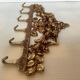 Key hanger key ring door tea towels gilded metal Italy