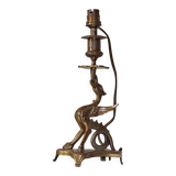 Vintage Brass Dragon Griffin Table Lamp: Mid-Century Modern Lighting