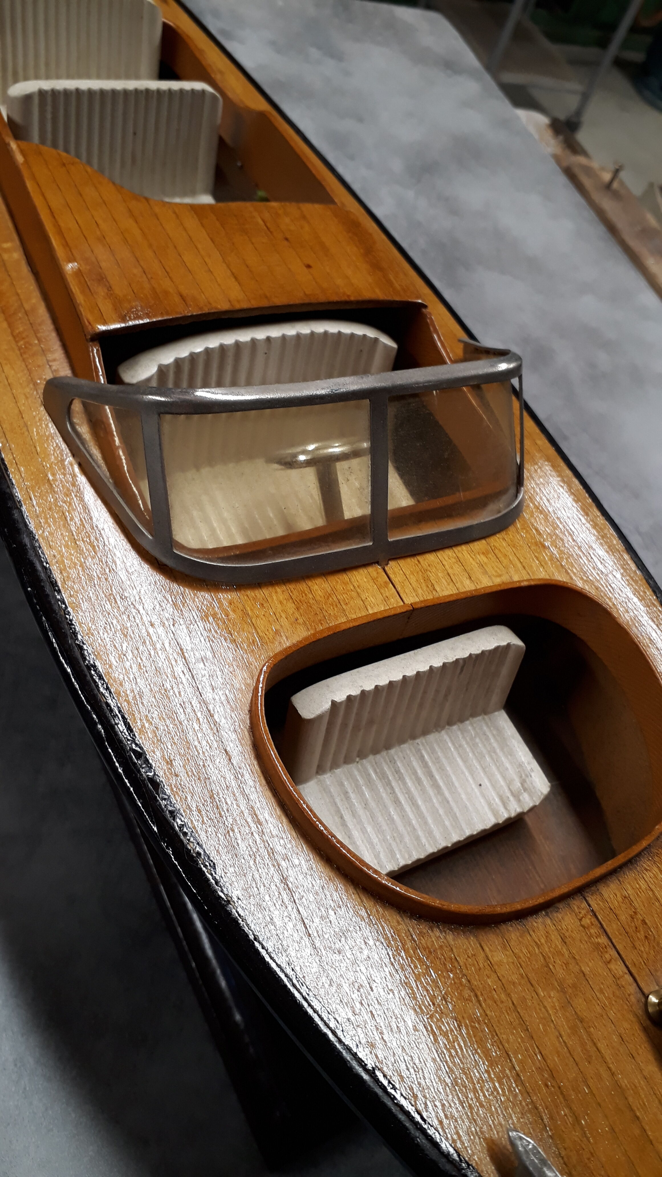Boat style riva 1950 office deco wood