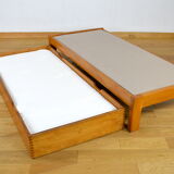 Pierre Chapo bed in elm 1970-1980