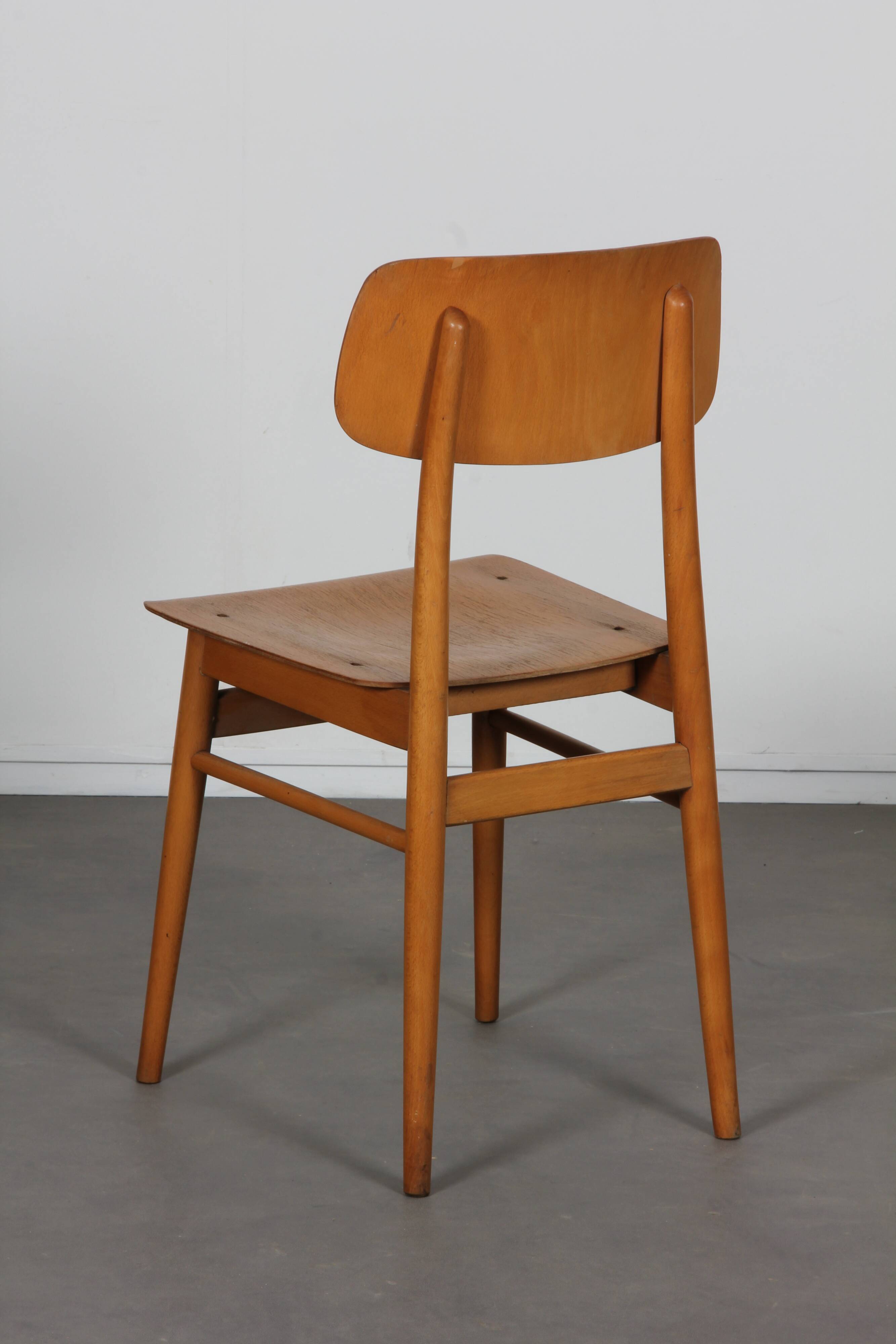 Wooden chair produced by Ton, 1960