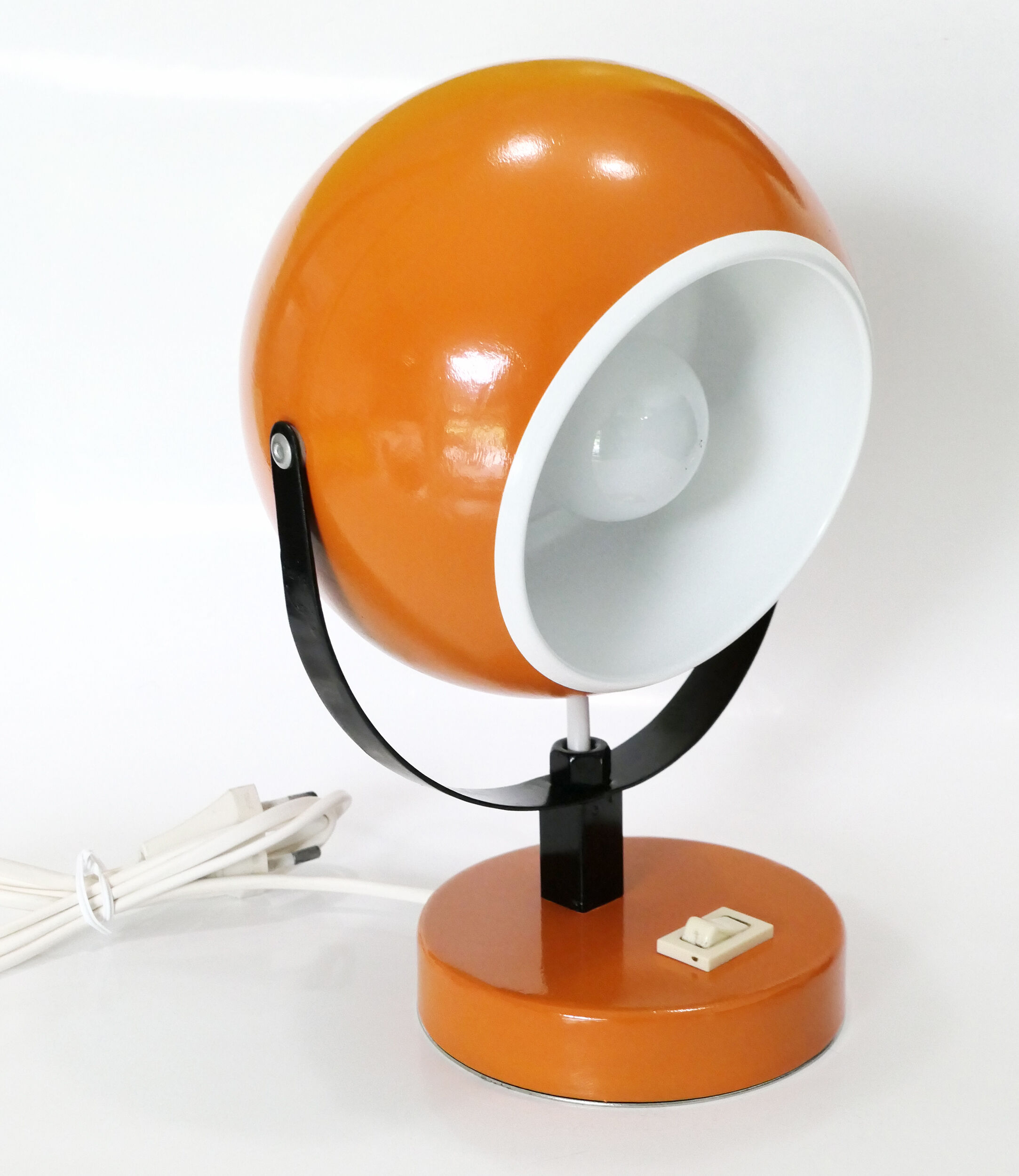 Lampe à poser eyeball spage age 1970's orange
