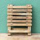 Folding slatted wood stool