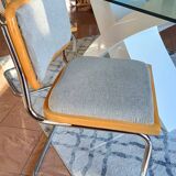 4 Cesca B32 Breuer chairs renovated beige