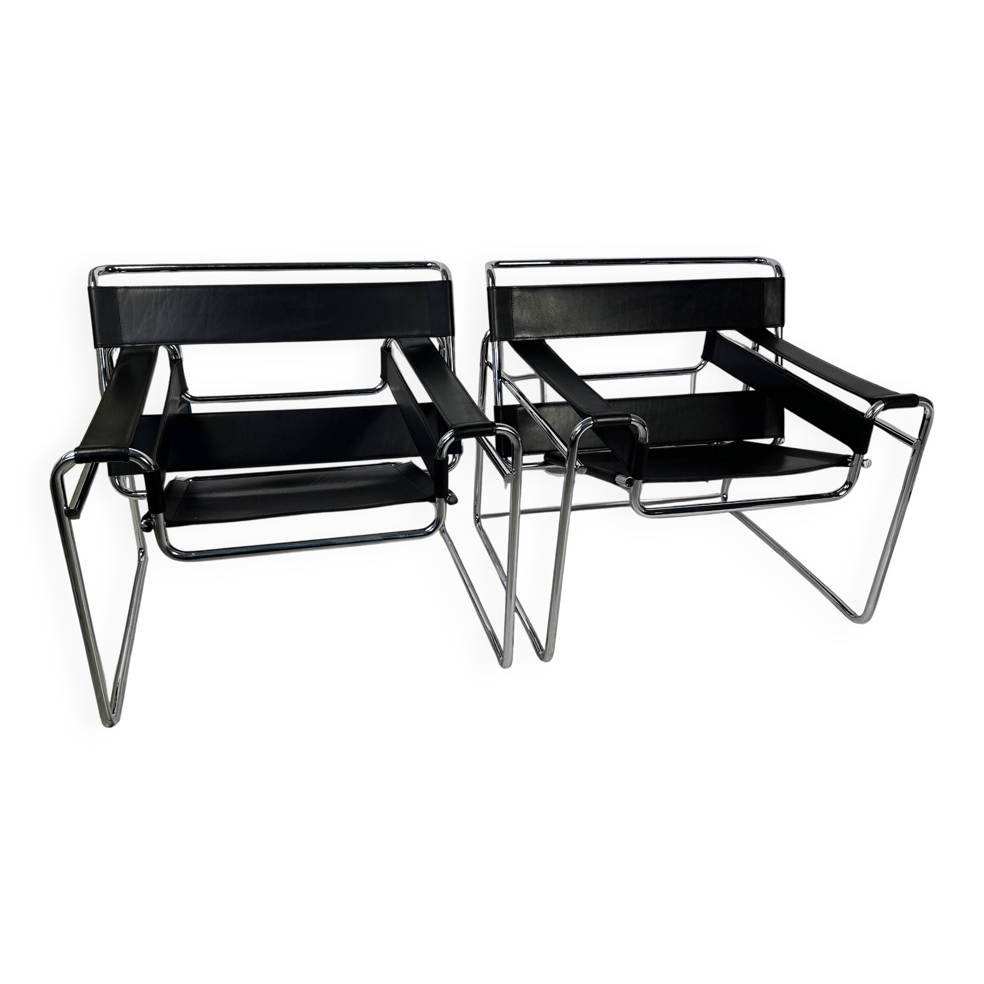 Vintage Wassily chair pair by Marcel Breuer