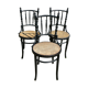 Lot de 3 chaises bistrot Fischel noires