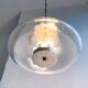 Vintage Murano Glass Accent Chandelier, Space Age Era Chrome Nason Mazzega Style
