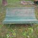 Banc de jardin ancien en métal et lattes bois