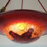 art deco WMF ikora PENDANT LIGHT ikoraglass 1930s avantgarde design