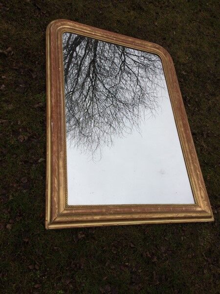 Large Louis Philippe golden mirror