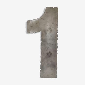 Large metal numeral 1