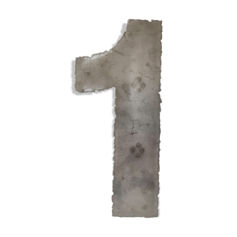 Large metal numeral 1