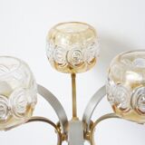 Lampadaire acier et verre 1970 vintage design 70's funky retro pop space age seventies floor lamp