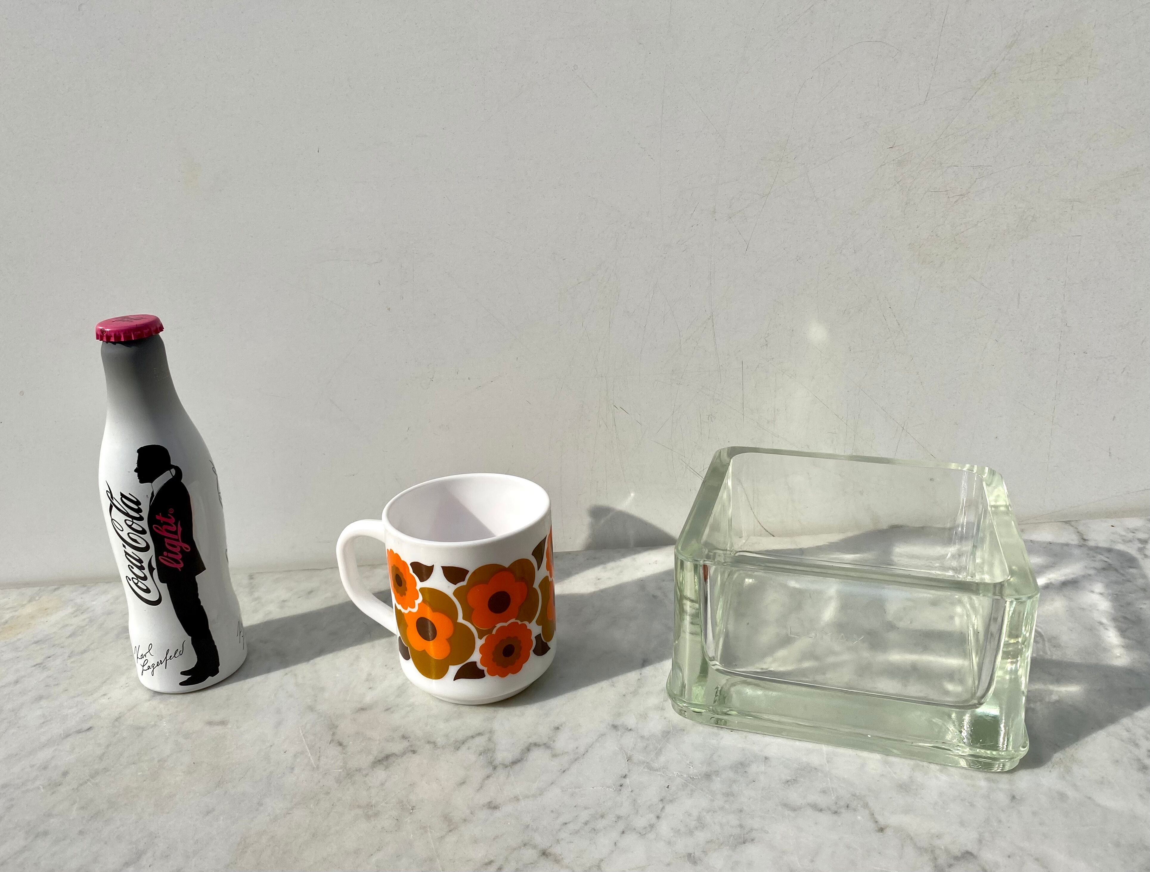 Large glass brick Lumax vintage design 60 perfect condition