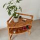 Bamboo and rattan corner table by Adrien Audoux and Frida Minet 1950s