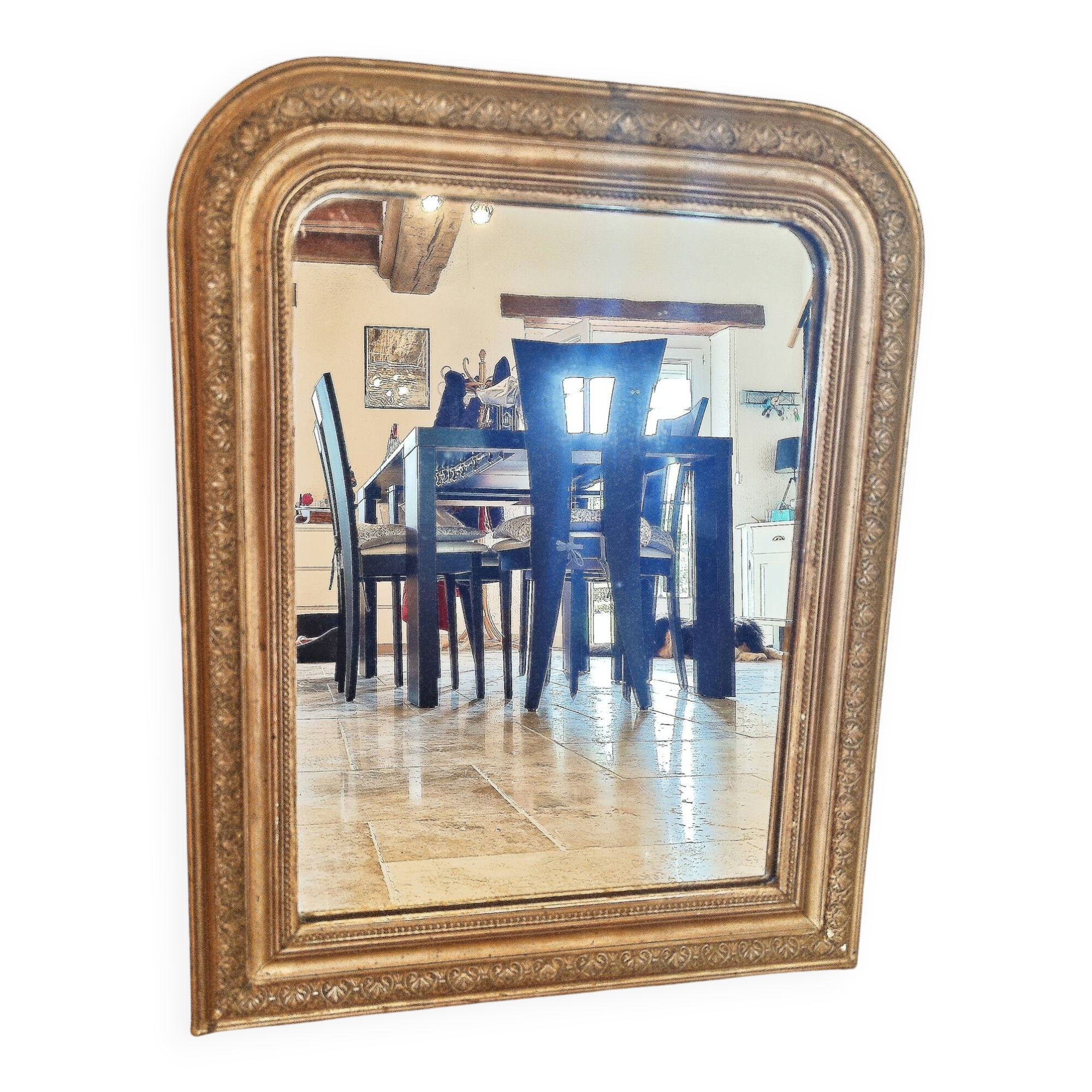 Louis philippe mirror in gilded wood (19)